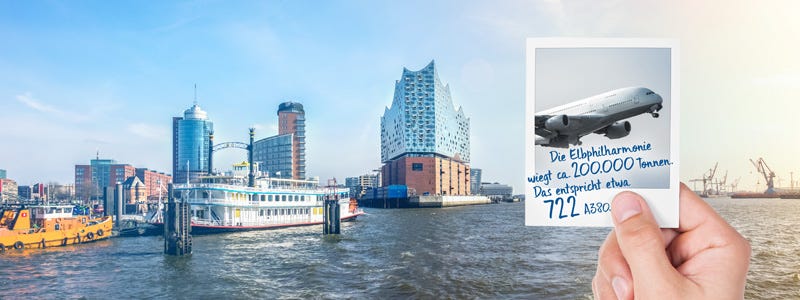 Die Elbphilharmonie wiegt ca. 200.000 Tonnen... Die Elbphilharmonie wiegt ca. 200.000 Tonnen...