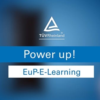 TÜV Rheinland Logo mit Hinweis auf EuP E-Learning