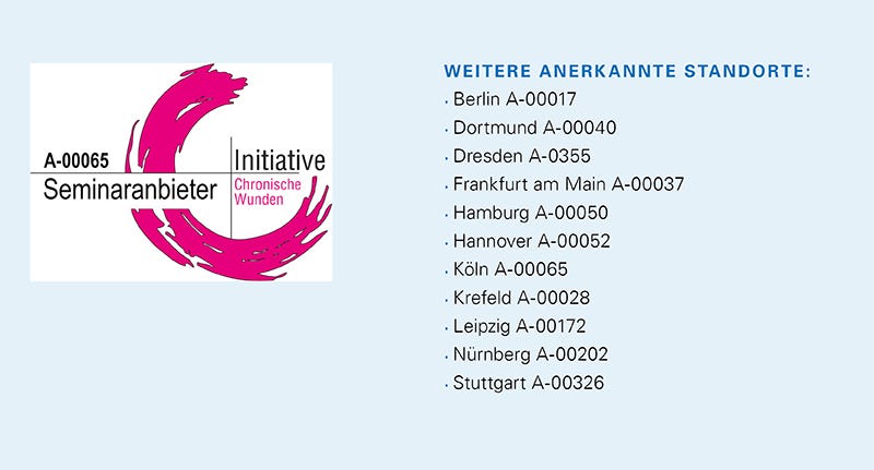 Anerkannte Standorte durch die Initiative chronische Wunden e.V. Anerkannte Standorte durch die Initiative chronische Wunden e.V.