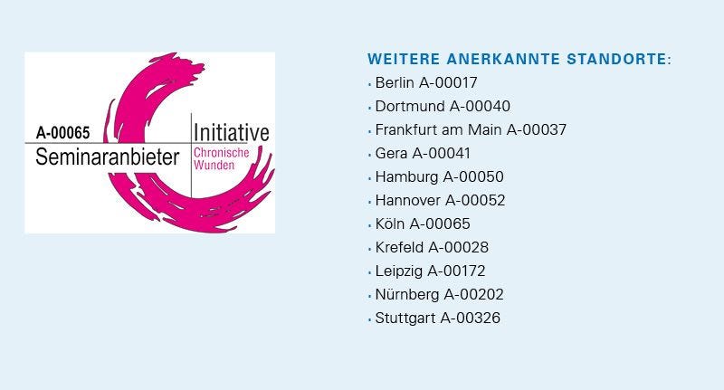 Anerkannte Standorte durch die Initiative chronische Wunden e.V. Anerkannte Standorte durch die Initiative chronische Wunden e.V.