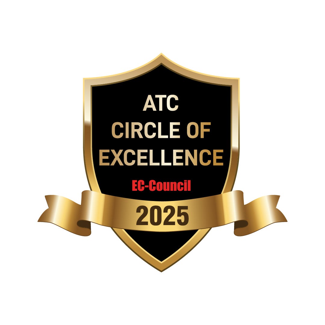 Bild von einem Abzeichen auf dem steht "Reseller Circle of Excellence EC Council 2024"