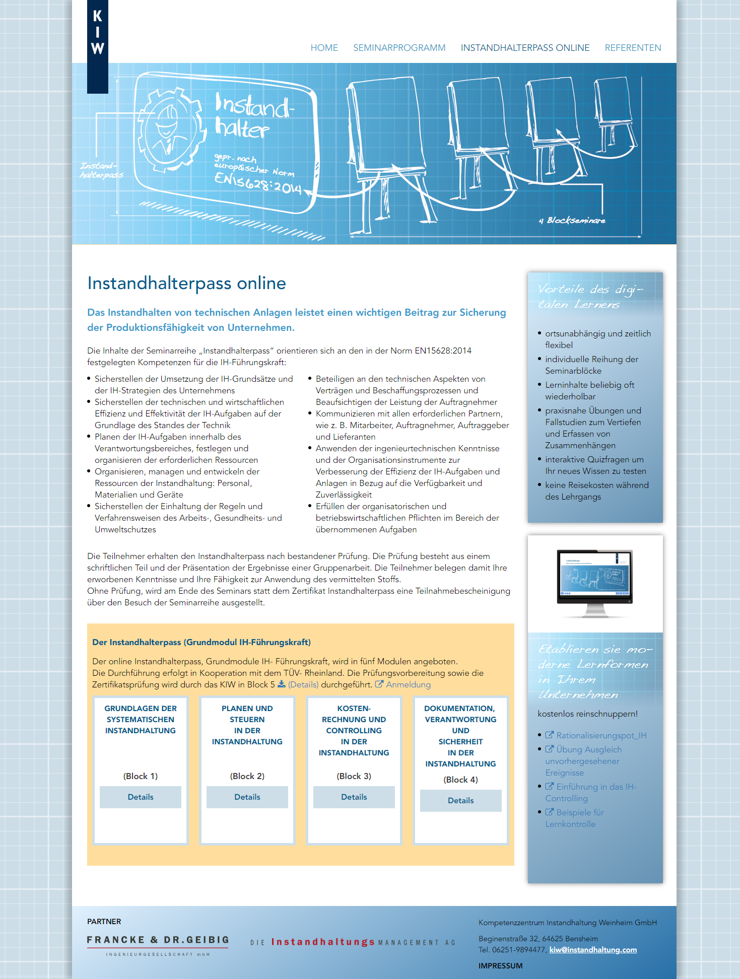 Informationen zum Instandhalterpass