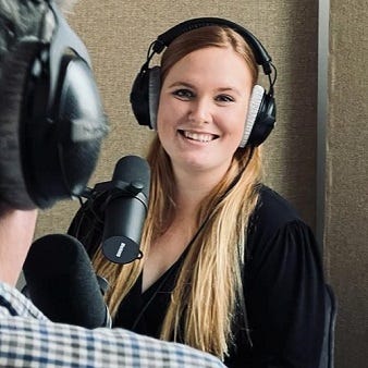 Podcasterin Rike im Einsatz