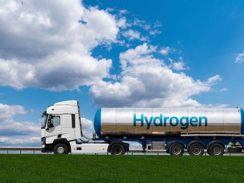 Wasserstoff LKW Transport Wasserstofftransport