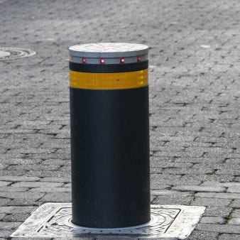 ein Boller zur Absperrung