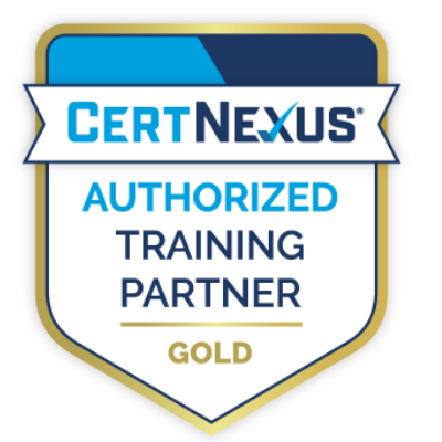 Badges auf dem steht CertNexus Authorized Training Partner Gold